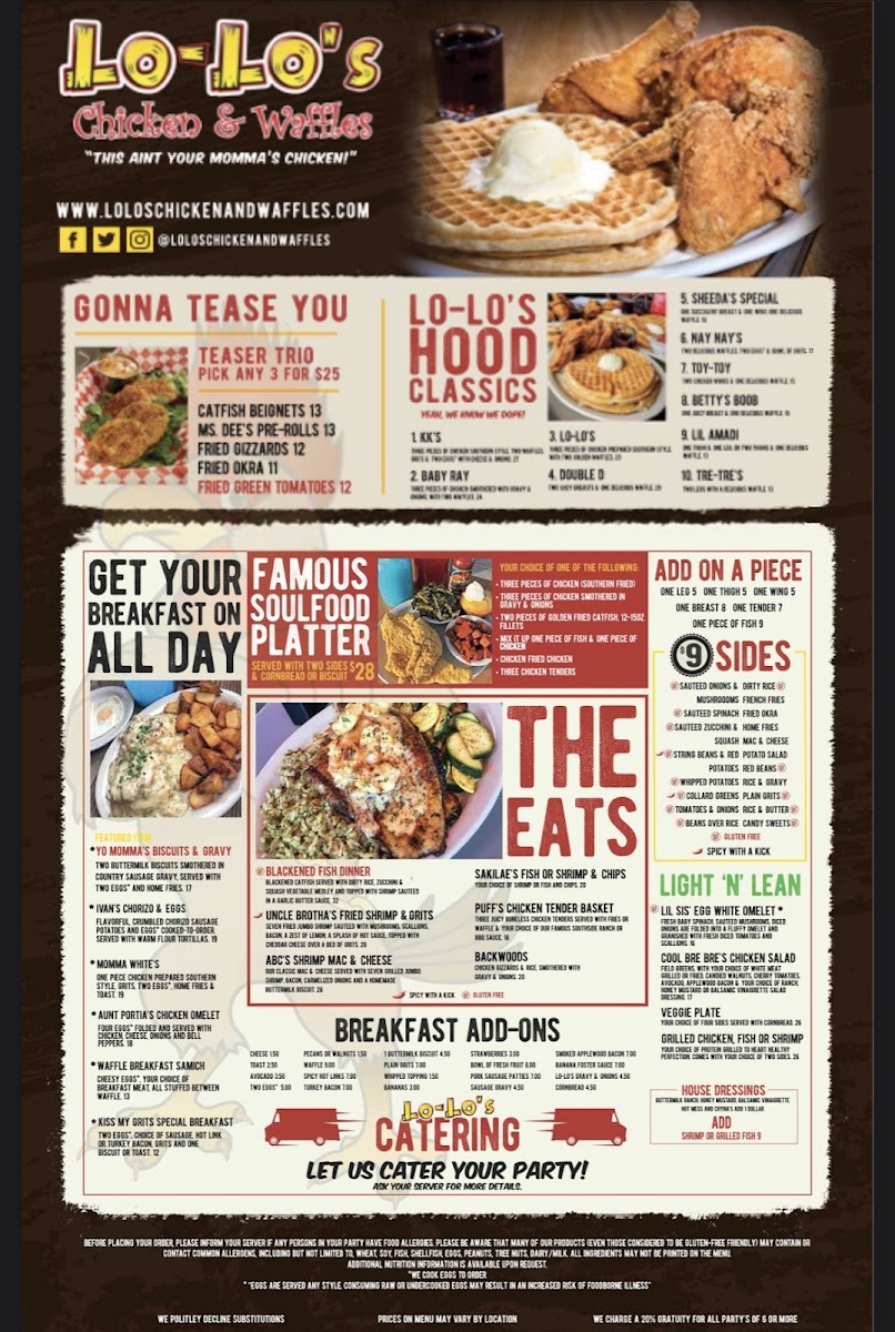 Lo-Lo's Chicken & Waffles Menu - Image 6
